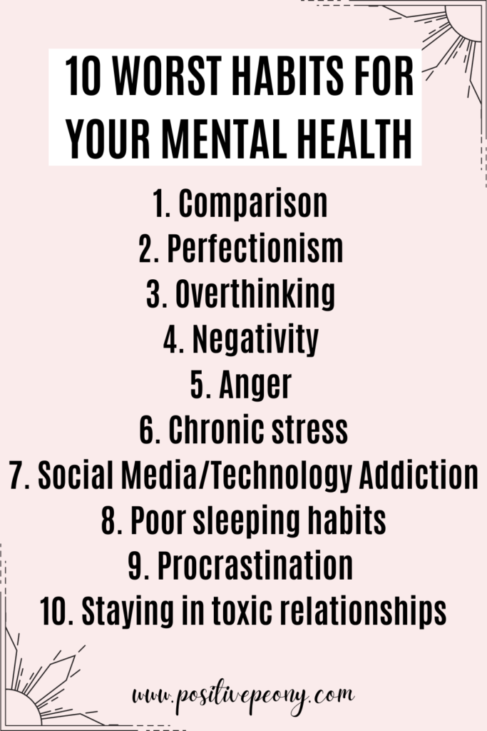 Bad Habits For Your Mental Health